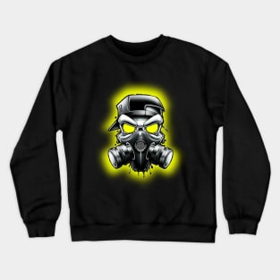 Toxic/Radioactive Skull Gas Mask Crewneck Sweatshirt